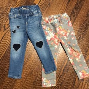 Stretch jeans with elastic waist, size 3